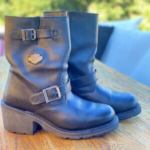 WOMEN'S HARLEY-DAVIDSON LEATHER BOOTS SIZE 9 #88005